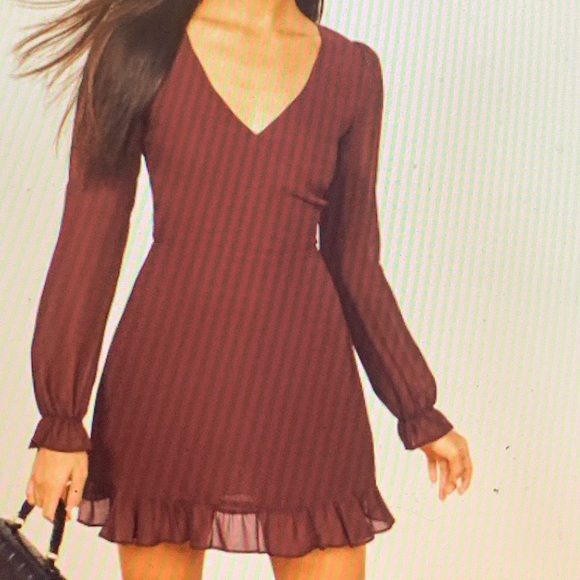 Reformation Elenor Dress in Plum -Size 0 - Picture 4 of 6